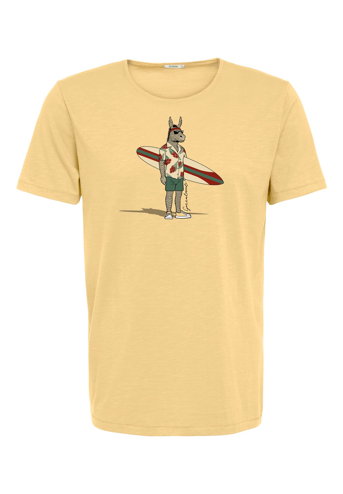 Pastel Yellow: Sportliches T-Shirt aus Bio-Baumwolle für Herren [18150]