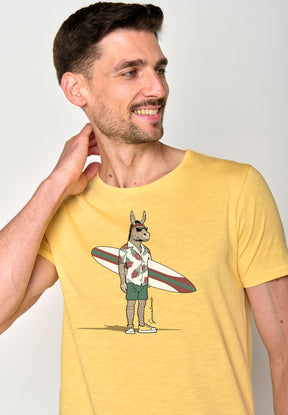 Pastel Yellow: Sportliches T-Shirt aus Bio-Baumwolle für Herren [18157]