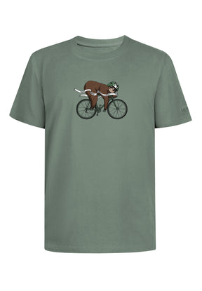 Pale Green: Lässiges T-Shirt aus Bio-Baumwolle für Herren [18158]