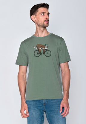 Pale Green: Lässiges Oversize-T-Shirt aus Bio-Baumwolle für Herren [18159]