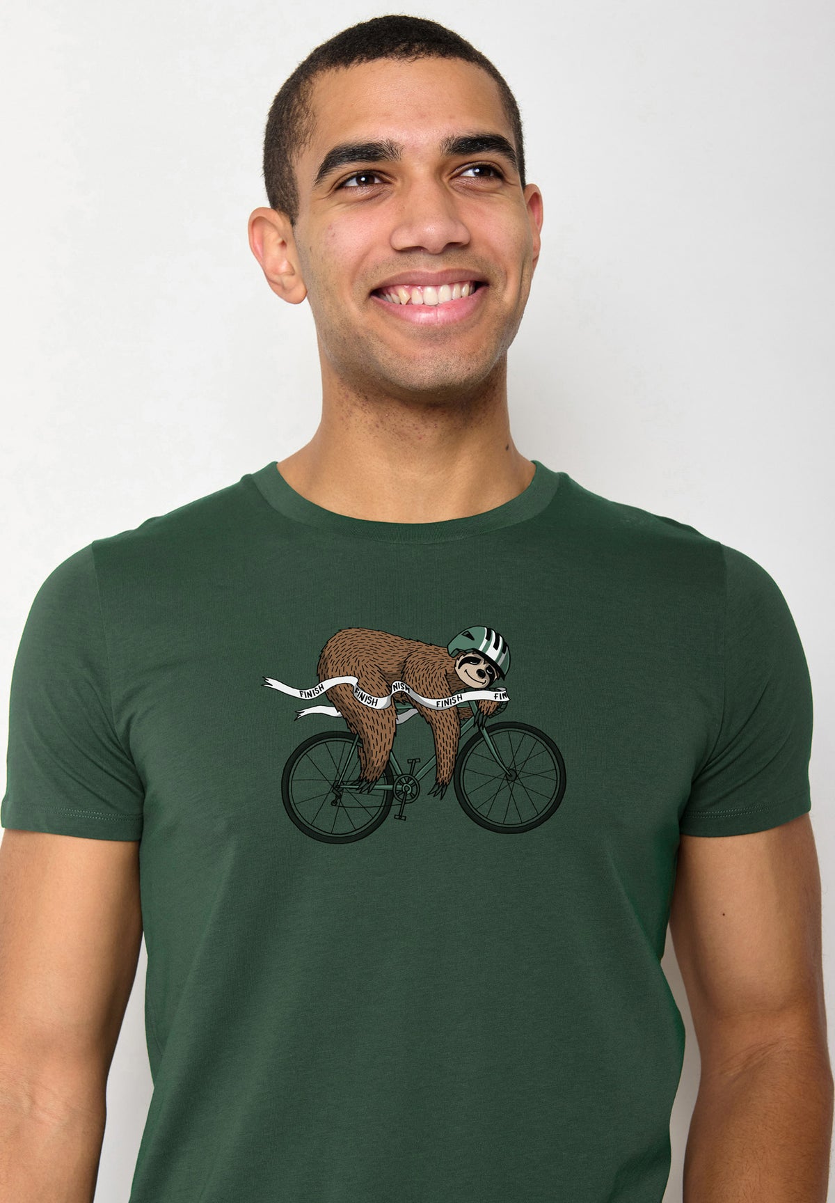 Bottle Green: Sportliches T-Shirt aus Bio-Baumwolle für Herren [18164]
