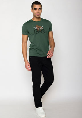 Bottle Green: Sportliches T-Shirt aus Bio-Baumwolle für Herren [18165]