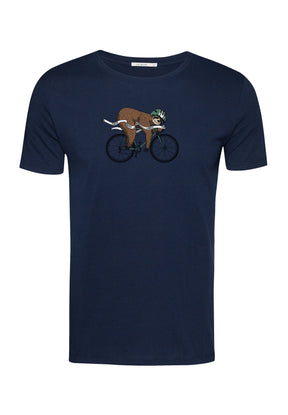 Navy: Sportliches T-Shirt aus Bio-Baumwolle für Herren [18174]
