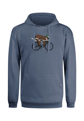 Vintage Blue: Gemütlicher Hoodie aus Bio-Baumwolle für Herren [18175]