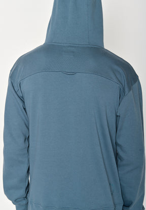 Vintage Blue: Gemütlicher Hoodie aus Bio-Baumwolle für Herren [18179]