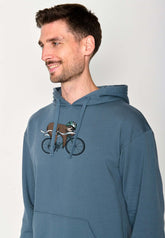 Blau:  Gemütlicher Hoodie aus Bio-Baumwolle für Herren [18181]