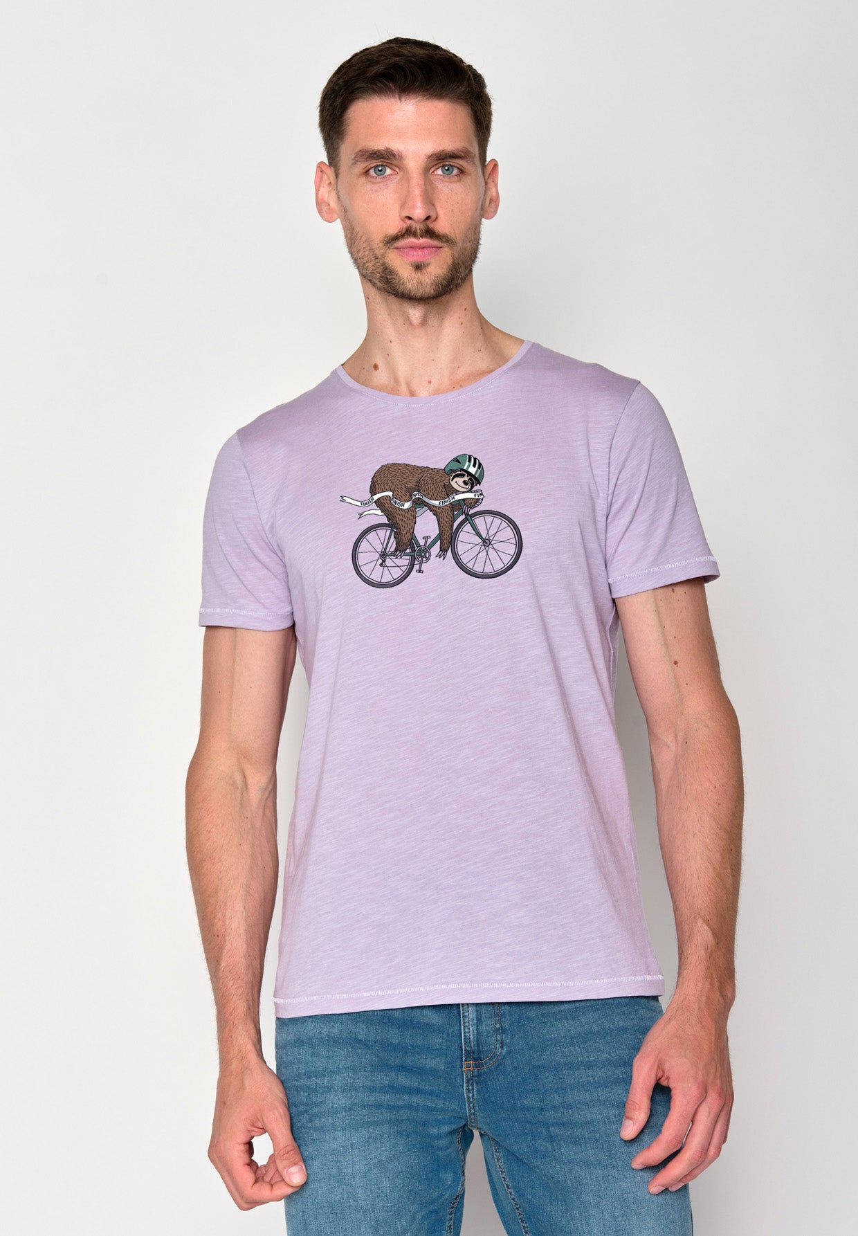 Lila:  Lässiges T-Shirt aus Bio-Baumwolle für Herren [18184]