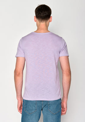 Lila:  Lässiges T-Shirt aus Bio-Baumwolle für Herren [18185]