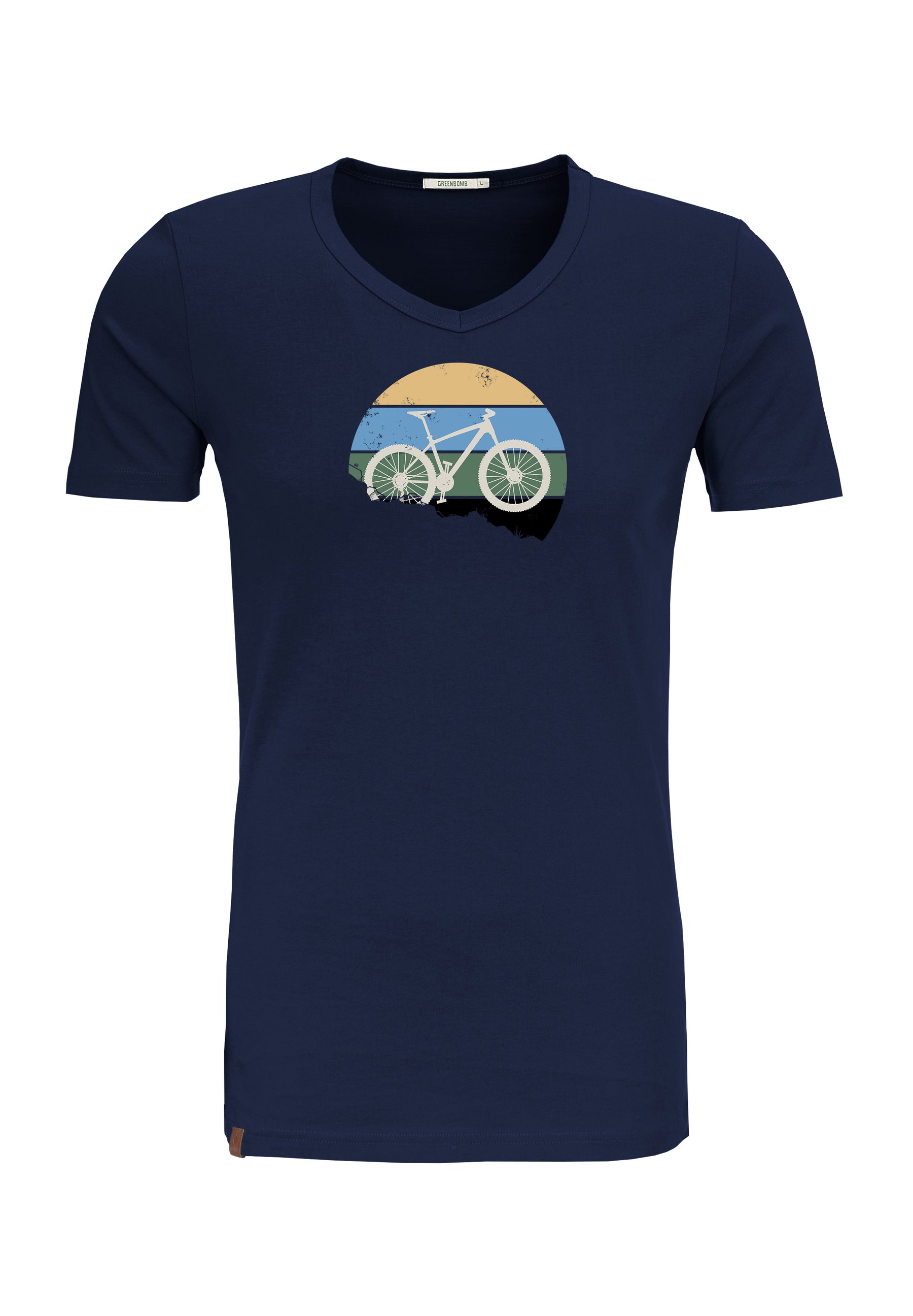 Blau:  Lässiges T-Shirt aus Bio-Baumwolle für Herren [18193]