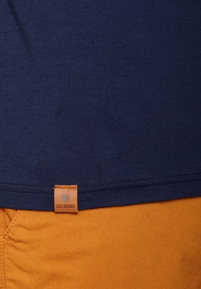 Blau:  Lässiges T-Shirt aus Bio-Baumwolle für Herren [18198]