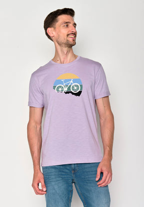 Lila:  Lässiges T-Shirt aus Bio-Baumwoll Mix für Herren [18201]