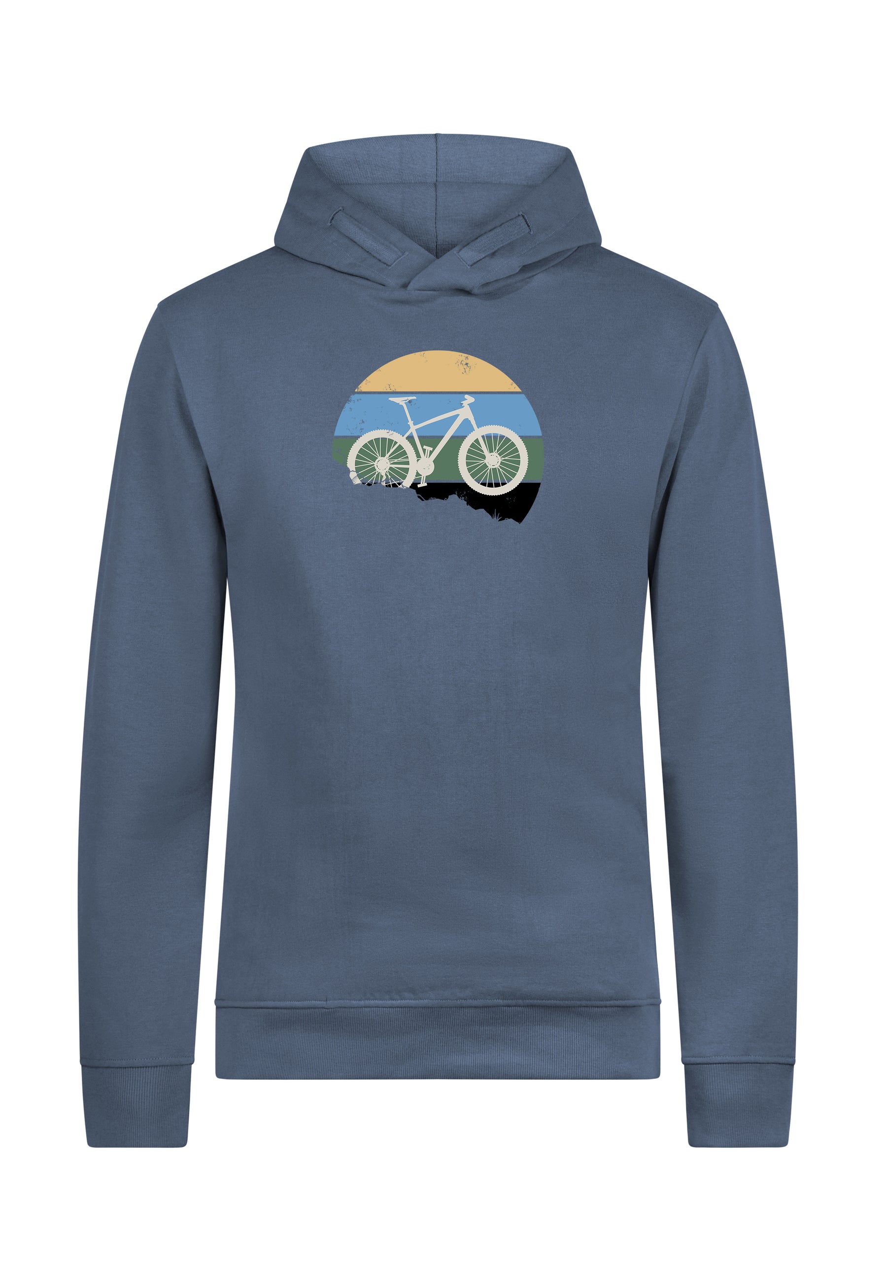 Blau:  Kuschliger Hoodie aus Bio-Baumwolle für Herren [18206]