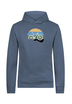 Blau:  Kuschliger Hoodie aus Bio-Baumwolle für Herren [18206]