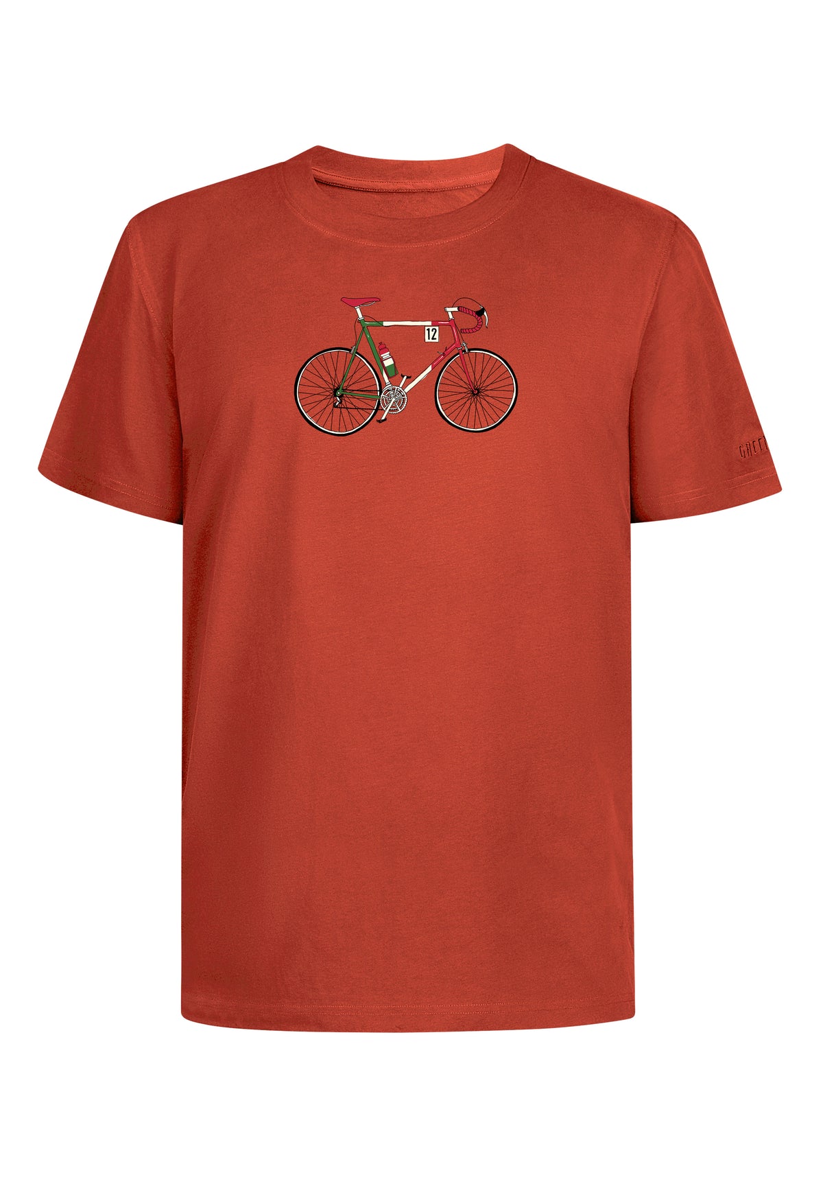 Clay Red: Lässiges Oversize-T-Shirt aus Bio-Baumwolle für Herren [18212]
