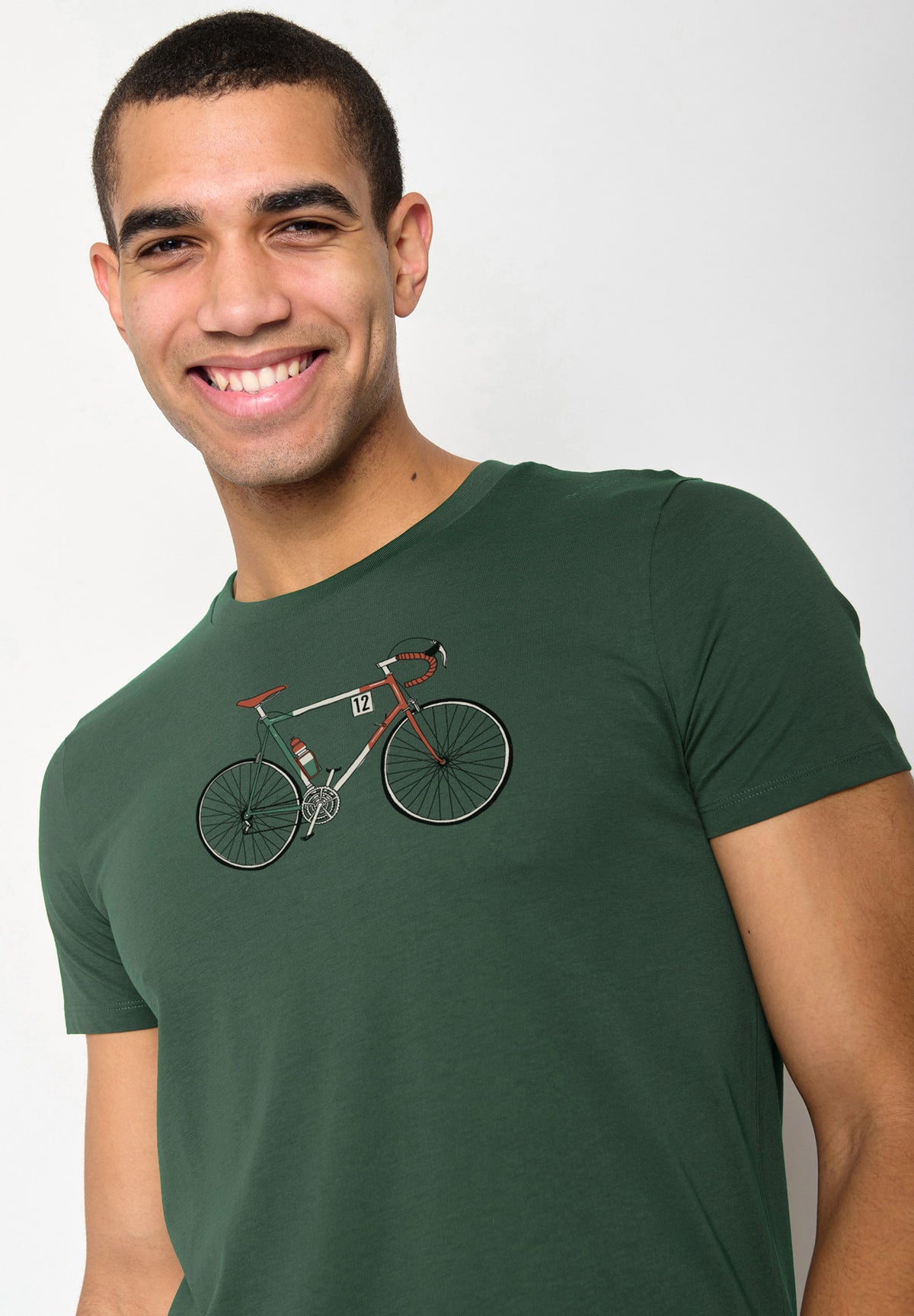 Grün:  Sportliches T-Shirt aus Bio-Baumwolle für Herren [18218]