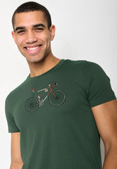 Grün:  Sportliches T-Shirt aus Bio-Baumwolle für Herren [18218]