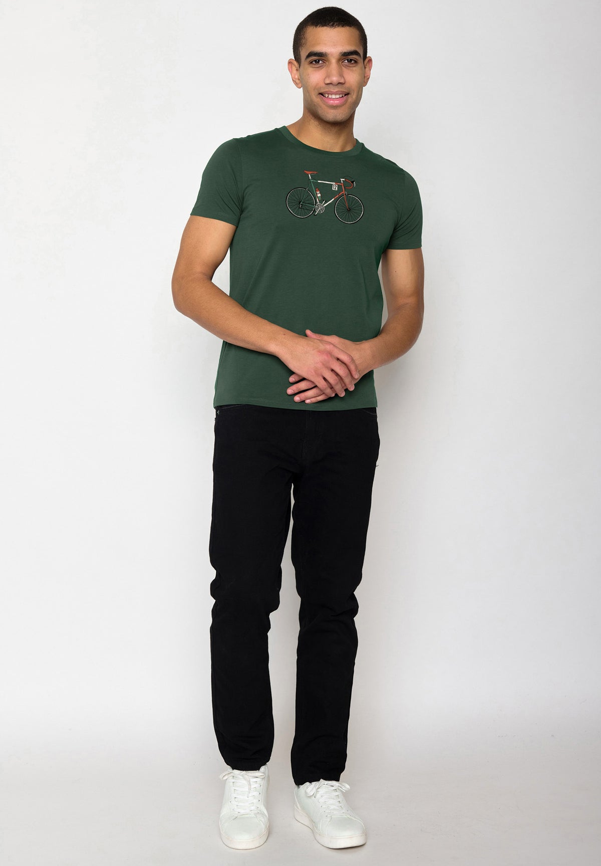 Grün:  Sportliches T-Shirt aus Bio-Baumwolle für Herren [18219]