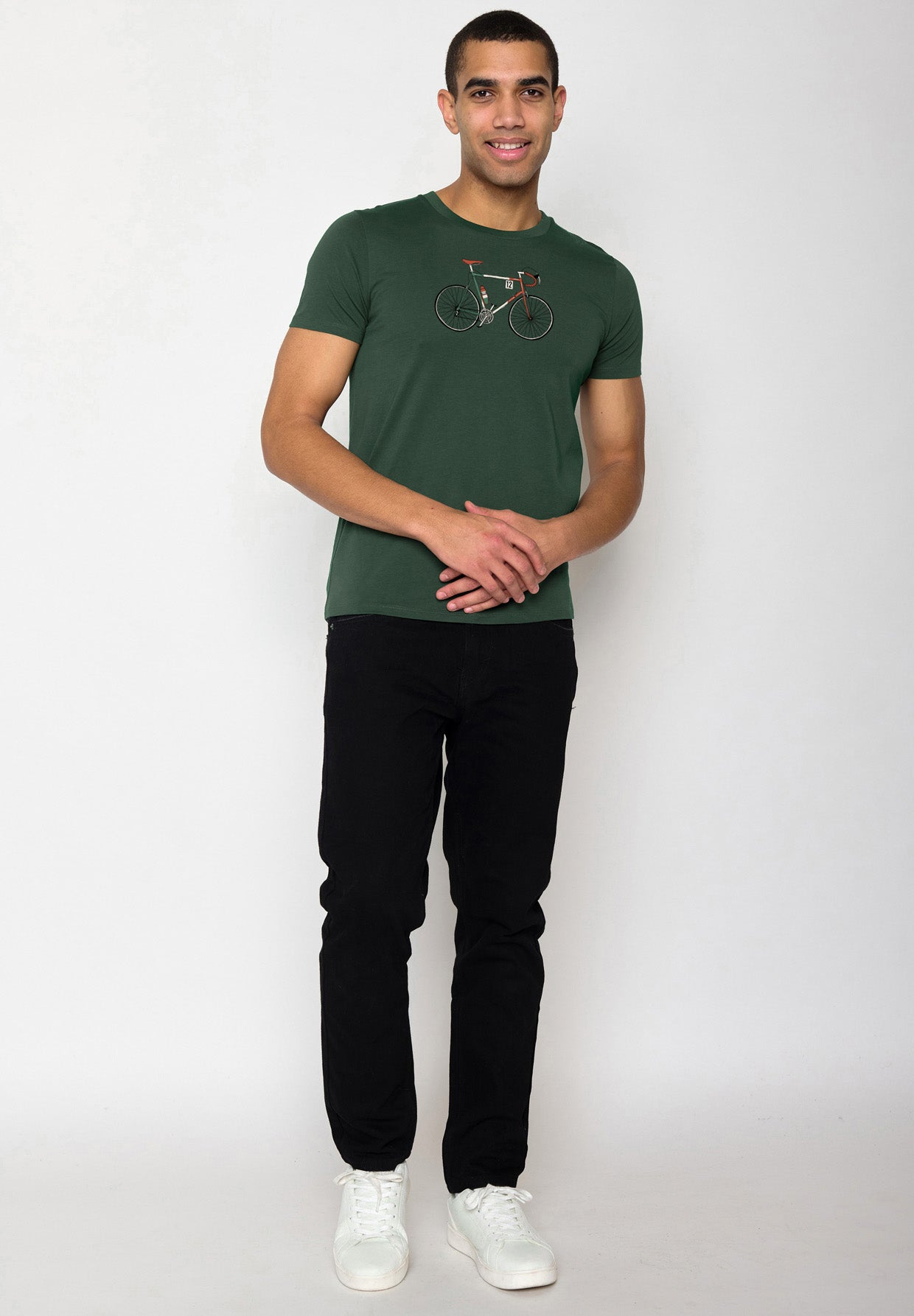 Grün:  Sportliches T-Shirt aus Bio-Baumwolle für Herren [18219]