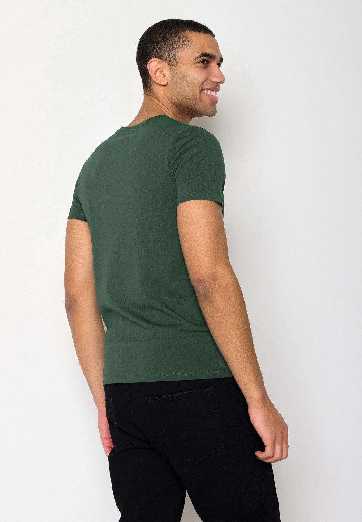 Grün:  Sportliches T-Shirt aus Bio-Baumwolle für Herren [18221]