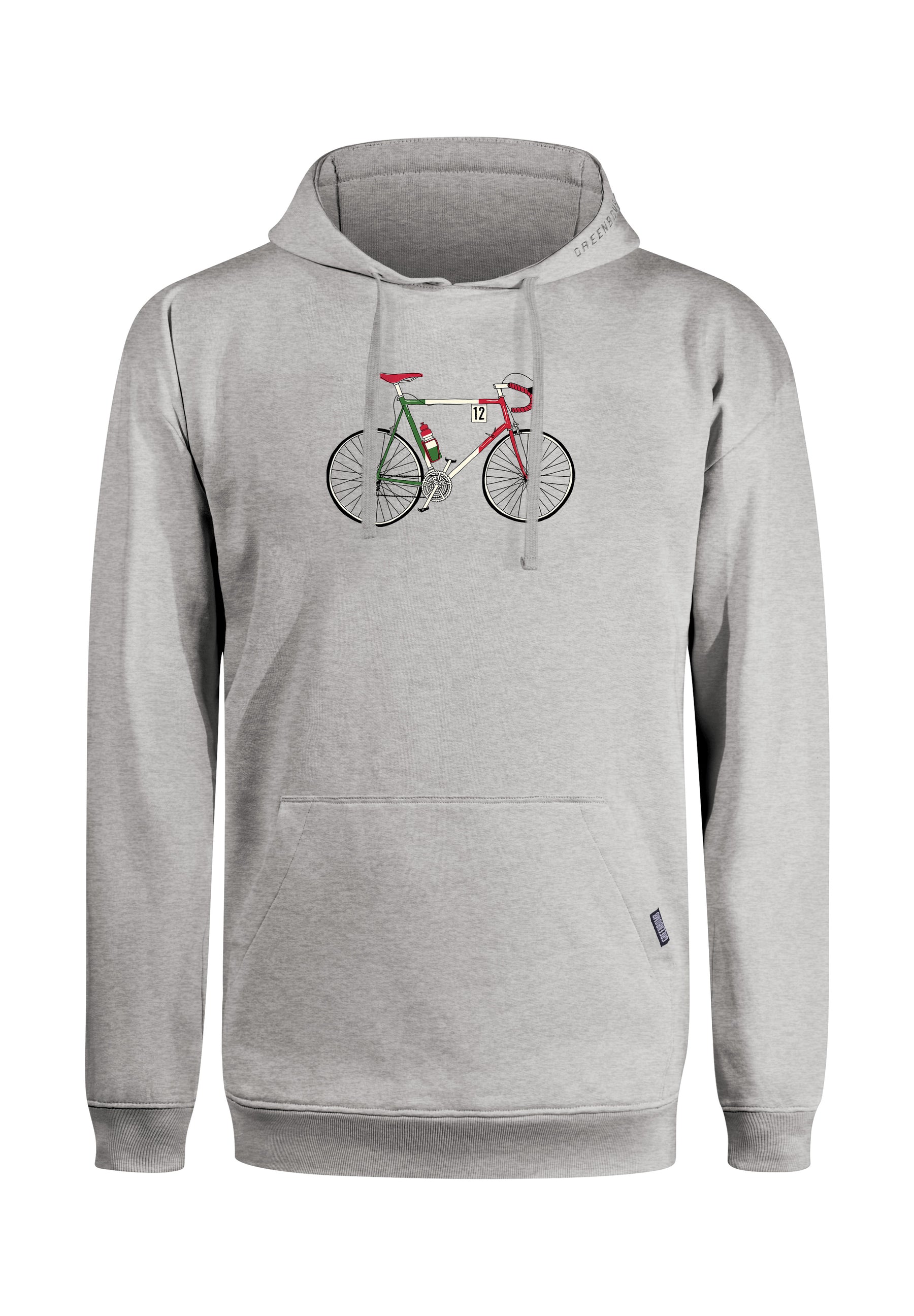 Grau:  Gemütlicher Hoodie aus Bio-Baumwolle für Herren [18223]