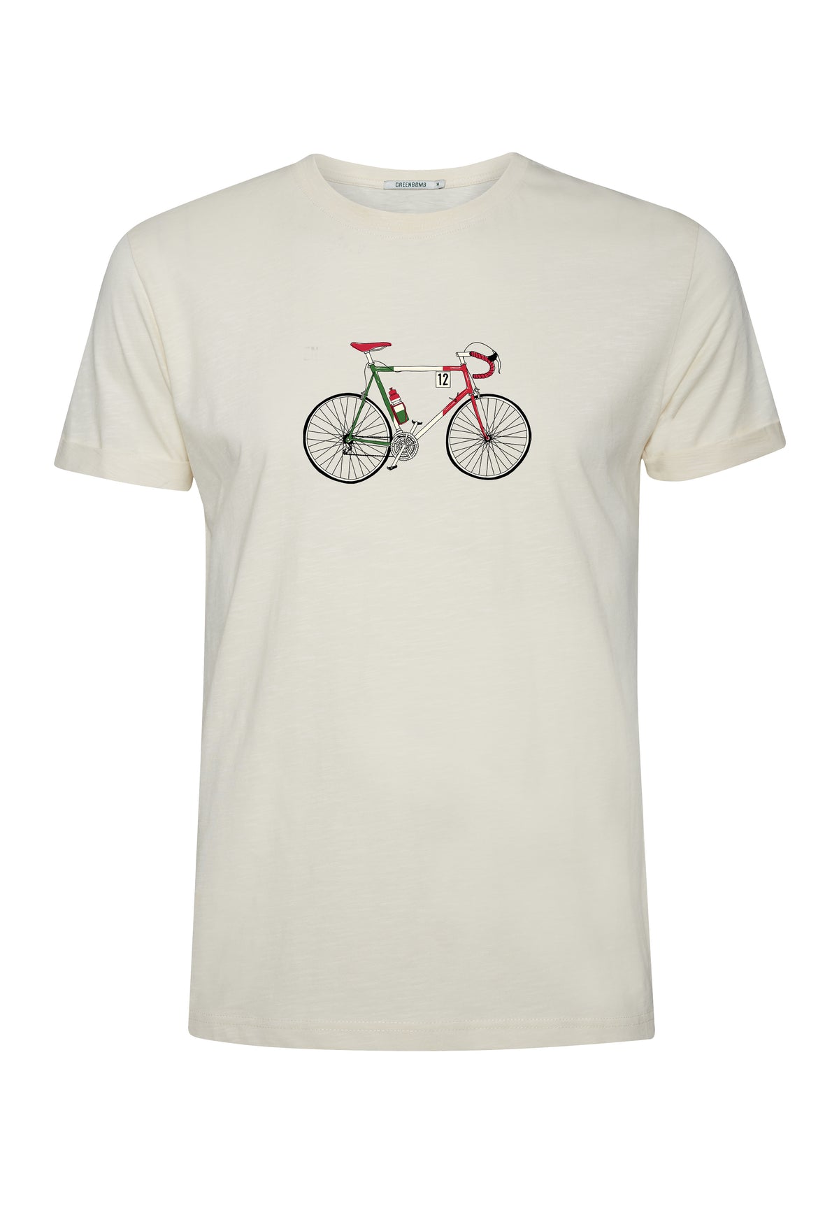 Creme White: Lässiges T-Shirt aus Bio-Baumwoll Mix für Herren [18229]