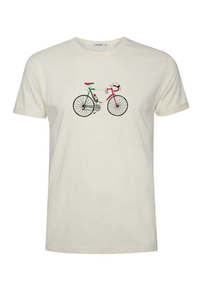 Weiß:  Lässiges T-Shirt aus Bio-Baumwoll Mix für Herren [18229]