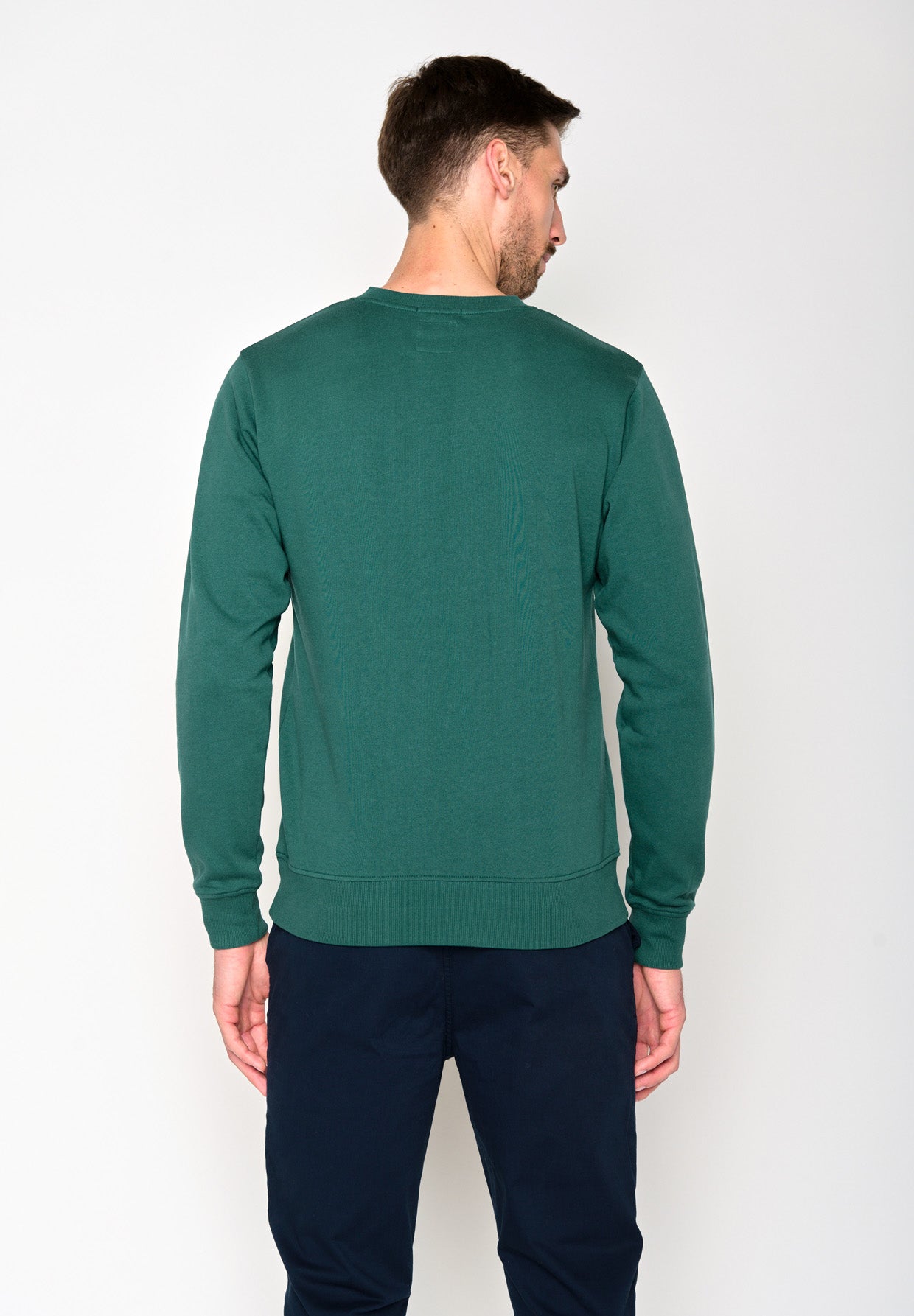 Jungle Green: Gemütliches Sweatshirt aus Bio-Baumwolle für Herren [18243]