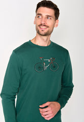 Jungle Green: Gemütliches Sweatshirt aus Bio-Baumwolle für Herren [18244]