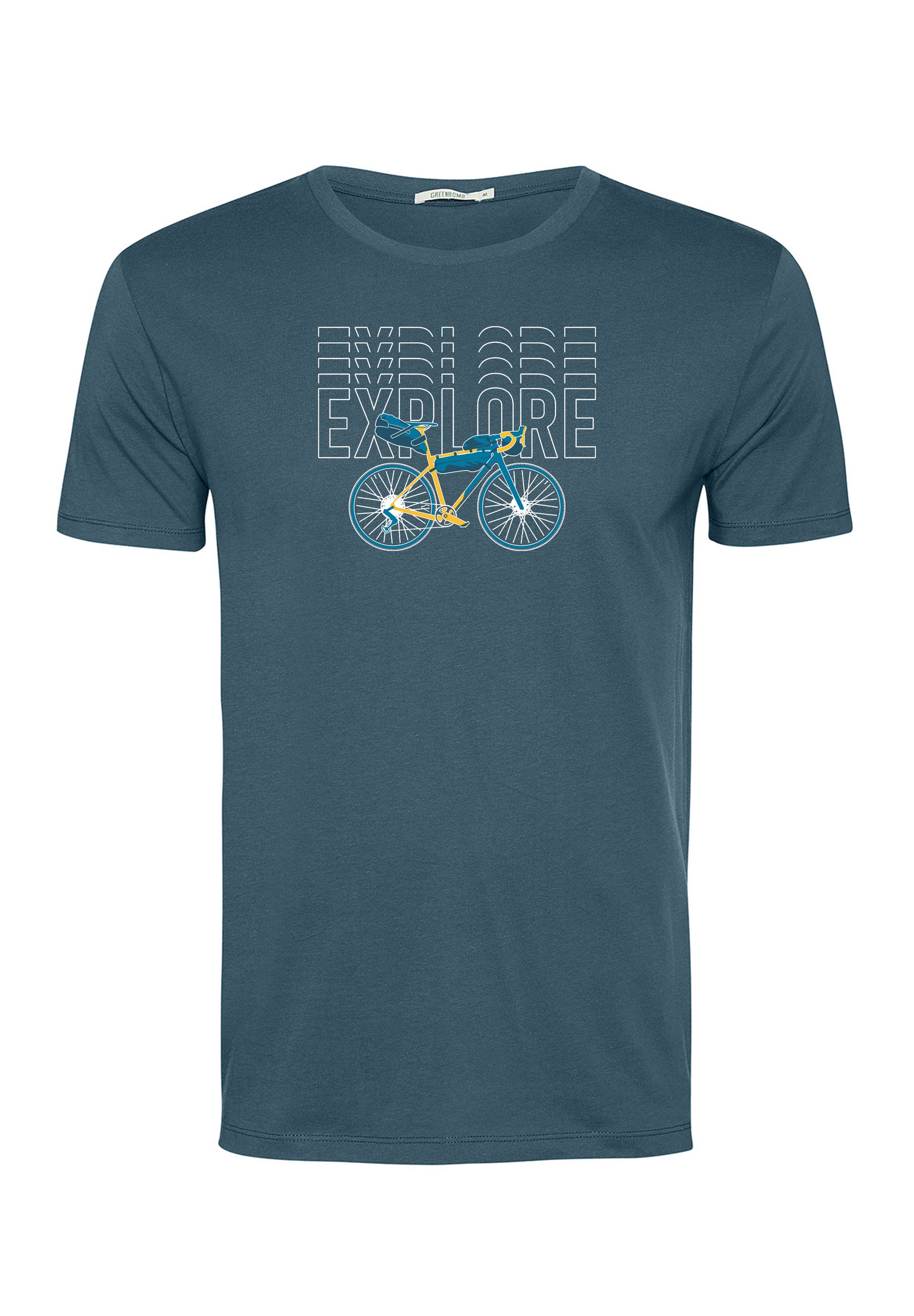 Navy: Lässiges Oversize-T-Shirt aus Bio-Baumwolle für Herren [18246]