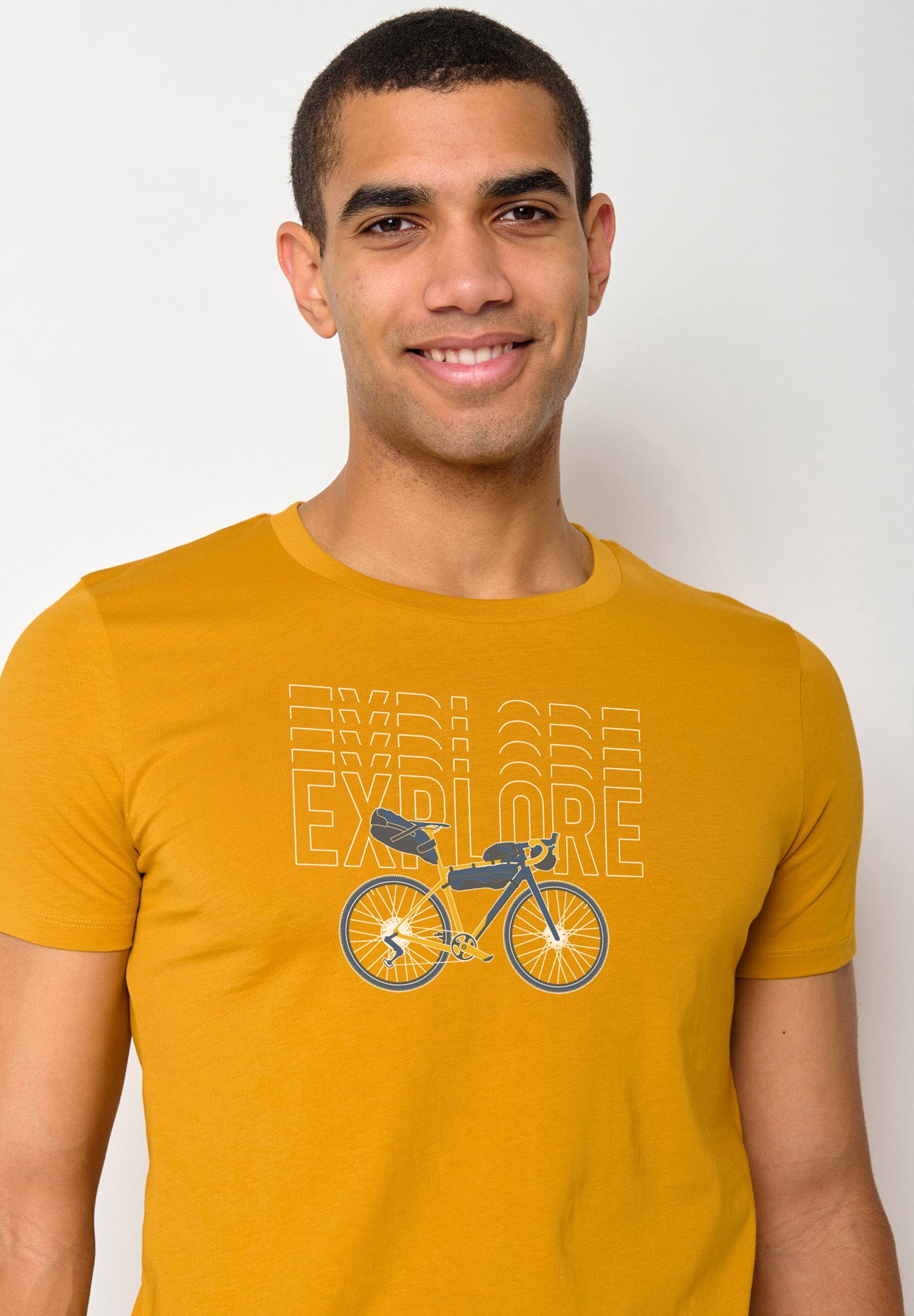 Gelb:  Sportliches T-Shirt aus Bio-Baumwolle für Herren [18257]