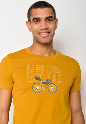 Gelb:  Sportliches T-Shirt aus Bio-Baumwolle für Herren [18257]
