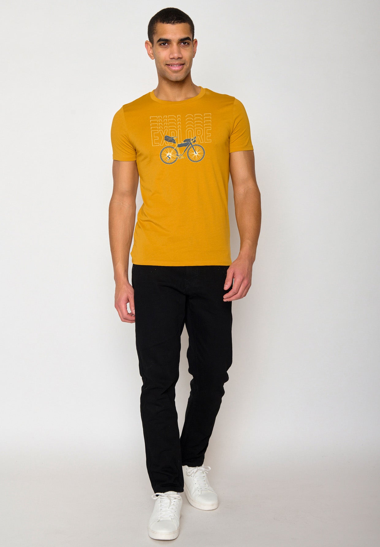 Gelb:  Sportliches T-Shirt aus Bio-Baumwolle für Herren [18260]