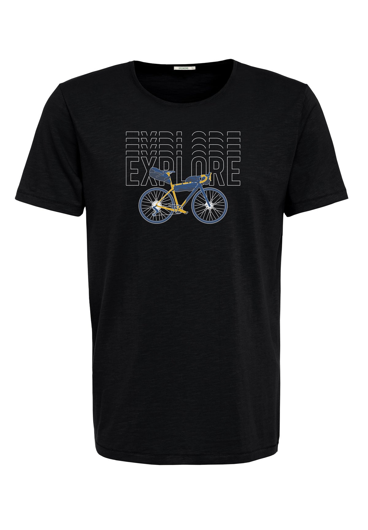 Black: Sportliches T-Shirt aus Bio-Baumwolle für Herren [18266]