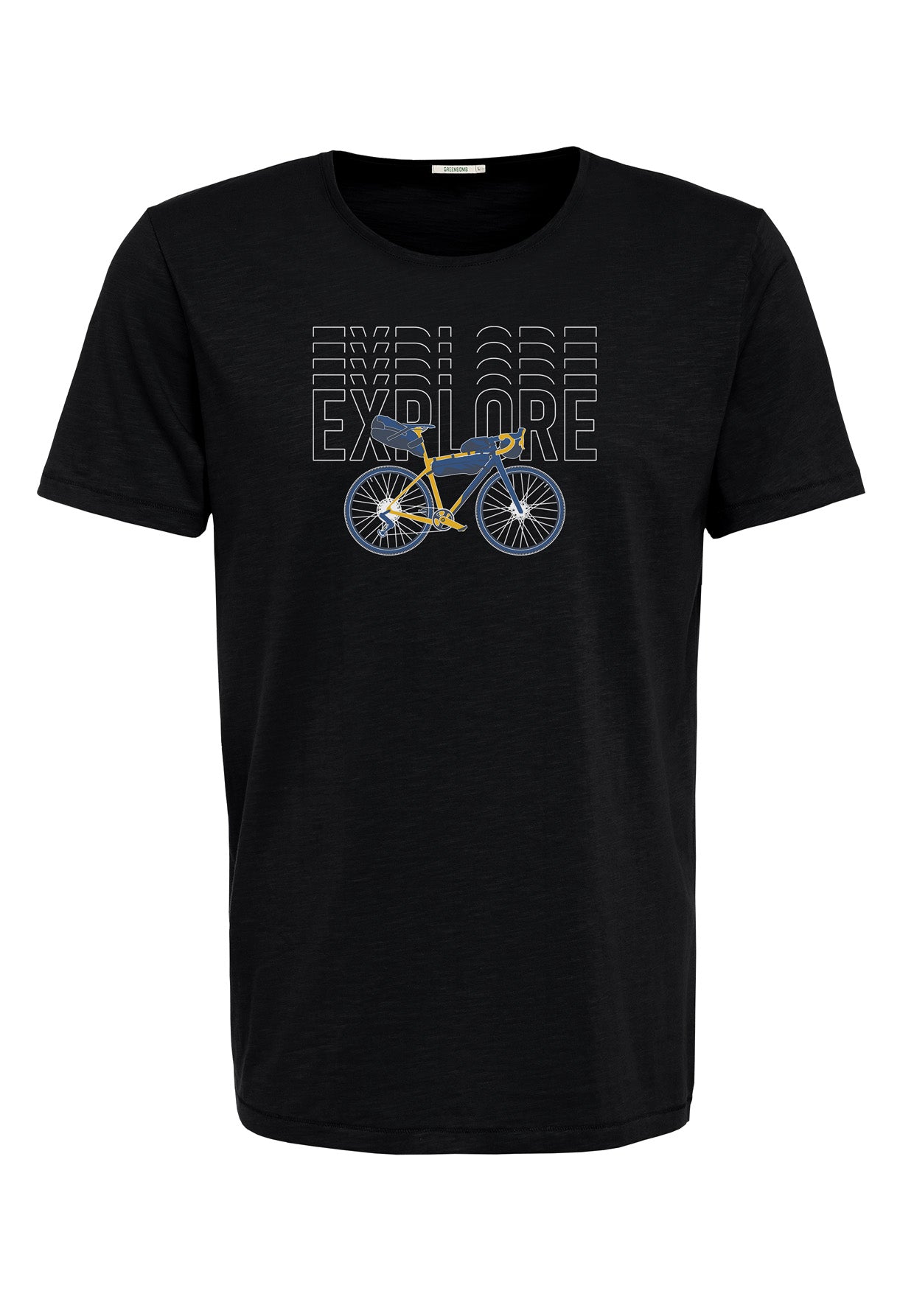 Black: Sportliches T-Shirt aus Bio-Baumwolle für Herren [18266]