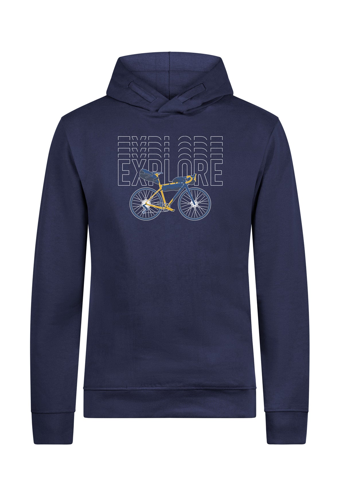 Navy: Kuschliger Hoodie aus Bio-Baumwolle für Herren [18271]