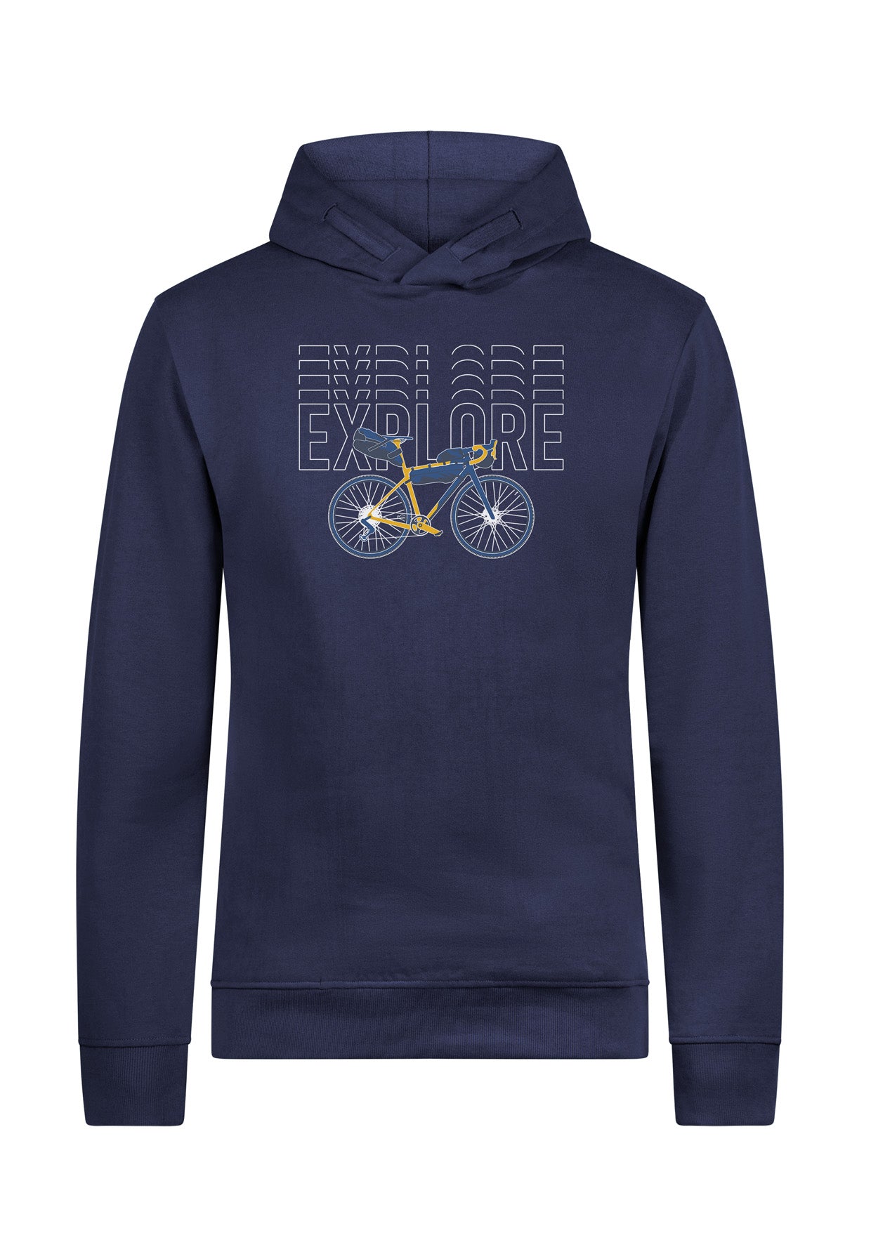 Navy: Kuschliger Hoodie aus Bio-Baumwolle für Herren [18271]