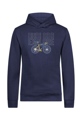 Navy: Kuschliger Hoodie aus Bio-Baumwolle für Herren [18271]
