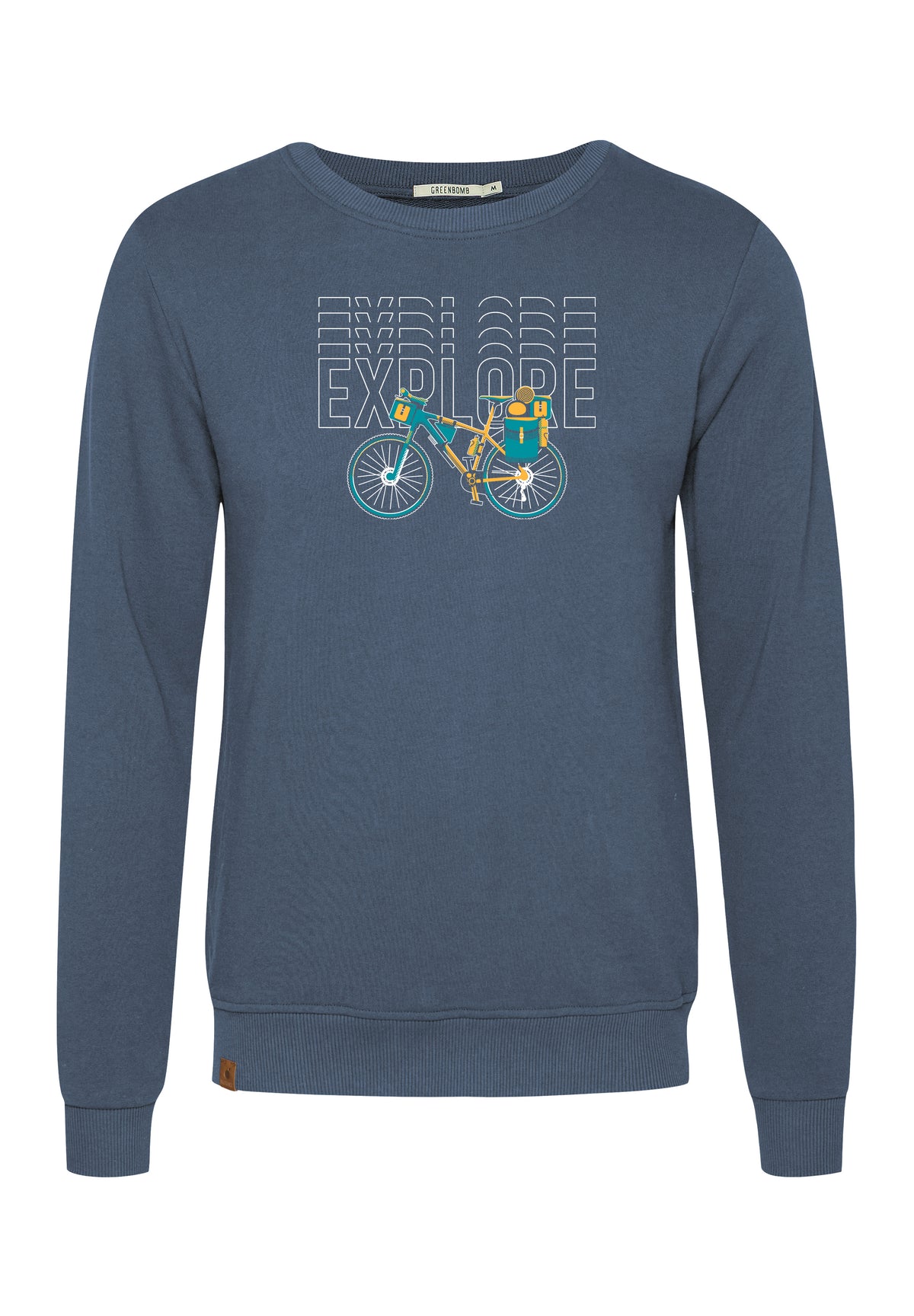 Vintage Blue: Gemütliches Sweatshirt aus Bio-Baumwolle für Herren [18272]