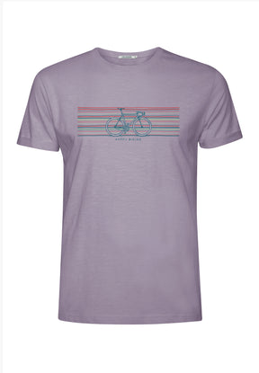 Lila:  Lässiges T-Shirt aus Bio-Baumwoll Mix für Herren [18288]