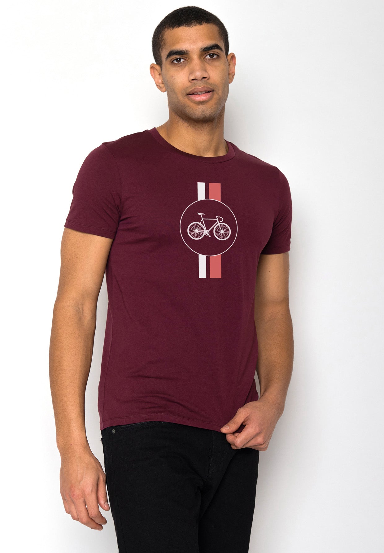 Rot:  Sportliches T-Shirt aus Bio-Baumwolle für Herren [18312]