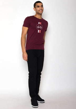 Rot:  Sportliches T-Shirt aus Bio-Baumwolle für Herren [18314]