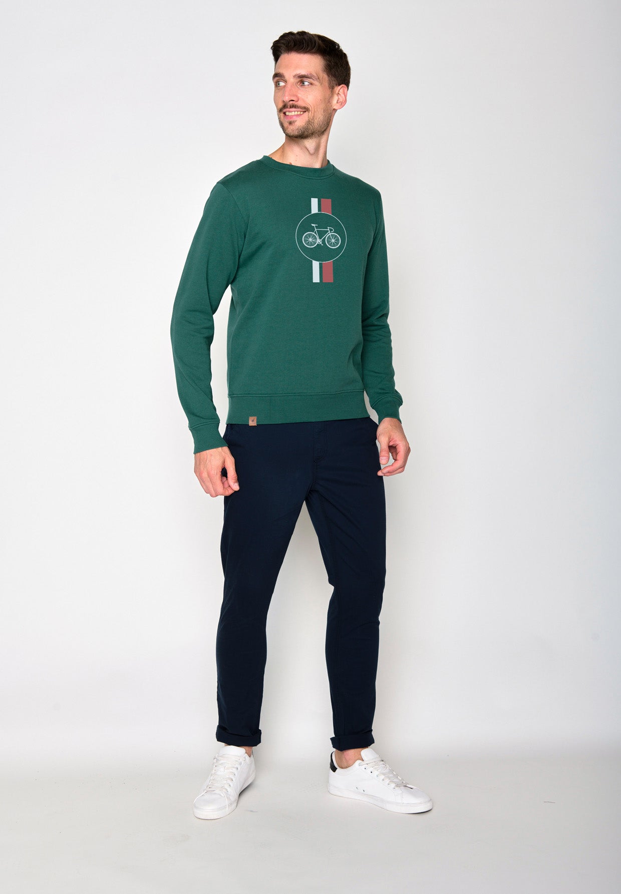 Jungle Green: Gemütliches Sweatshirt aus Bio-Baumwolle für Herren [18329]