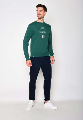 Grün:  Gemütliches Sweatshirt aus Bio-Baumwolle für Herren [18329]