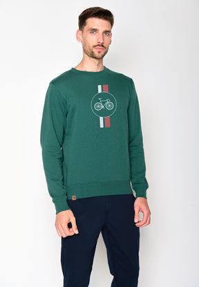 Jungle Green: Gemütliches Sweatshirt aus Bio-Baumwolle für Herren [18330]