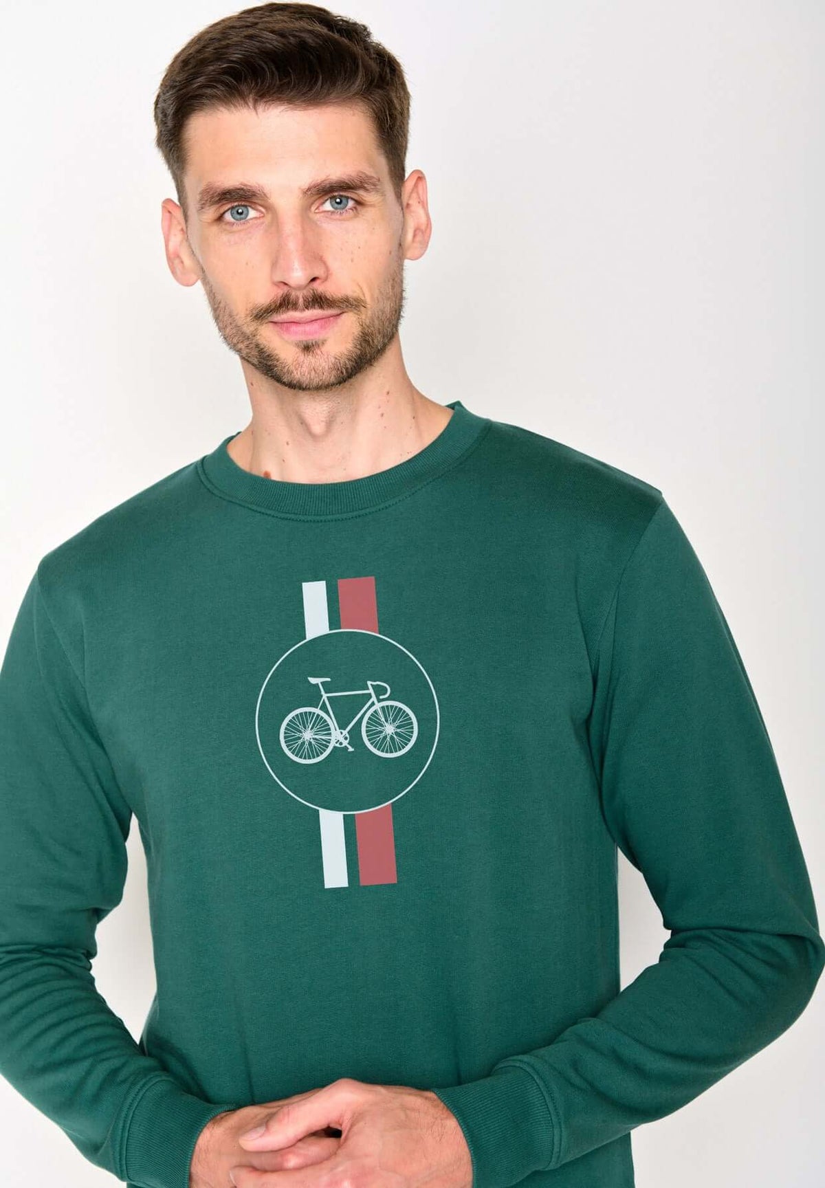 Grün:  Gemütliches Sweatshirt aus Bio-Baumwolle für Herren [18332]