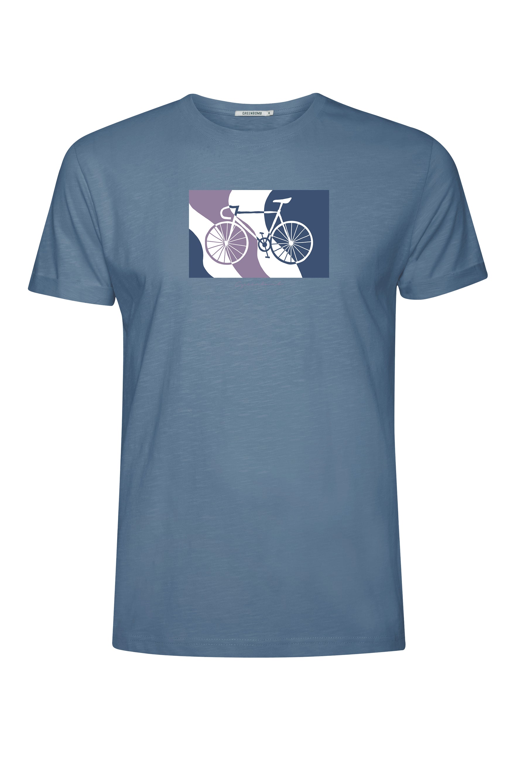 Blau:  Lässiges T-Shirt aus Bio-Baumwoll Mix für Herren [18345]