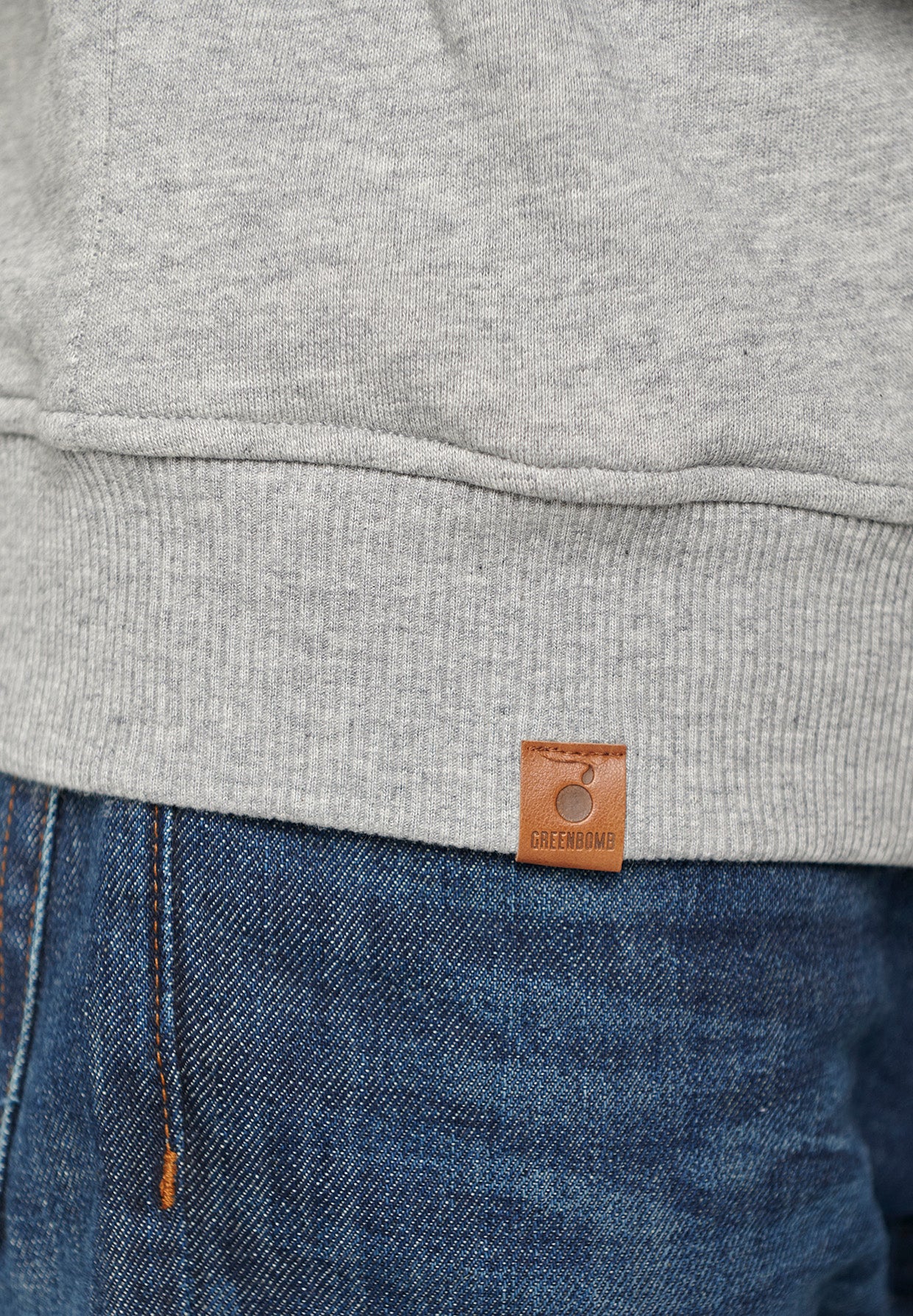 Heather Grey: Gemütliches Sweatshirt aus Bio-Baumwolle für Herren [1834]