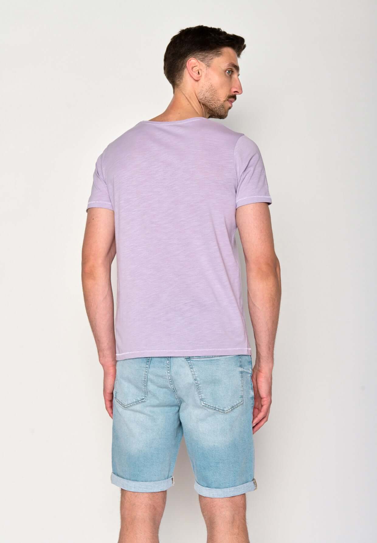 Lila:  Lässiges T-Shirt aus Bio-Baumwolle für Herren [18354]