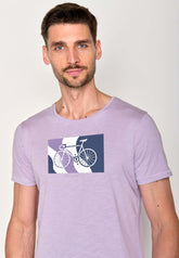 Lila:  Lässiges T-Shirt aus Bio-Baumwolle für Herren [18355]