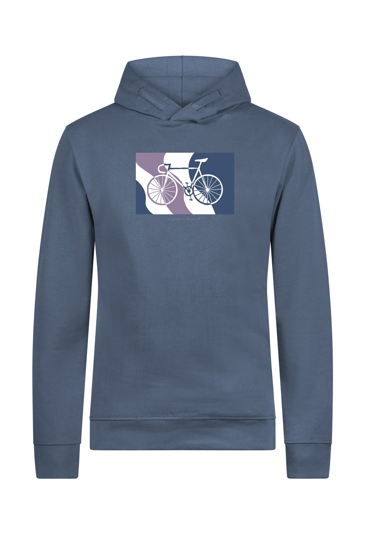 Vintage Blue: Kuschliger Hoodie aus Bio-Baumwolle für Herren [18356]